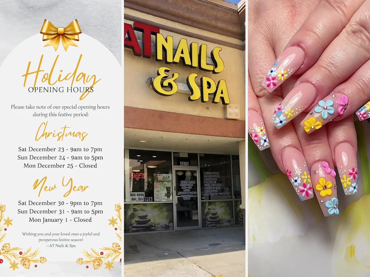 Close-up of a fresh nail service.